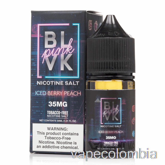 Kit Completo De Vapeo Con Sal De Melocotón Y Bayas Heladas - Serie Rosa Blvk - Blvk - 30ml 50mg